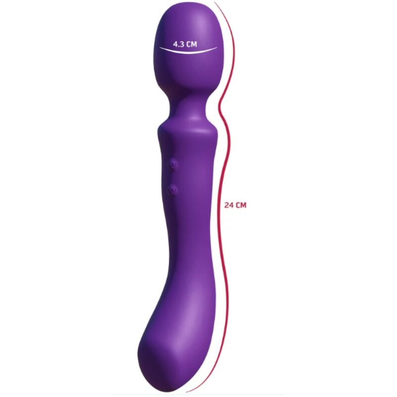 SHE.E.O - DOUBLE-ENDED VIBRATING MASSAGER WAND PURPLE - Imagen 4