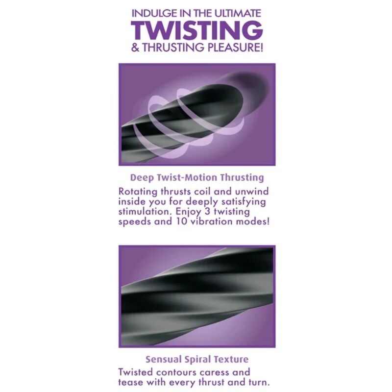 ANAL FANTASY ELITE - TWIST ECSTASY RECHARGEABLE ROTATING ANAL STIMULATOR - Imagen 4