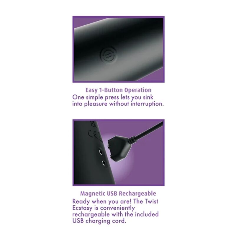 ANAL FANTASY ELITE - TWIST ECSTASY RECHARGEABLE ROTATING ANAL STIMULATOR - Imagen 3