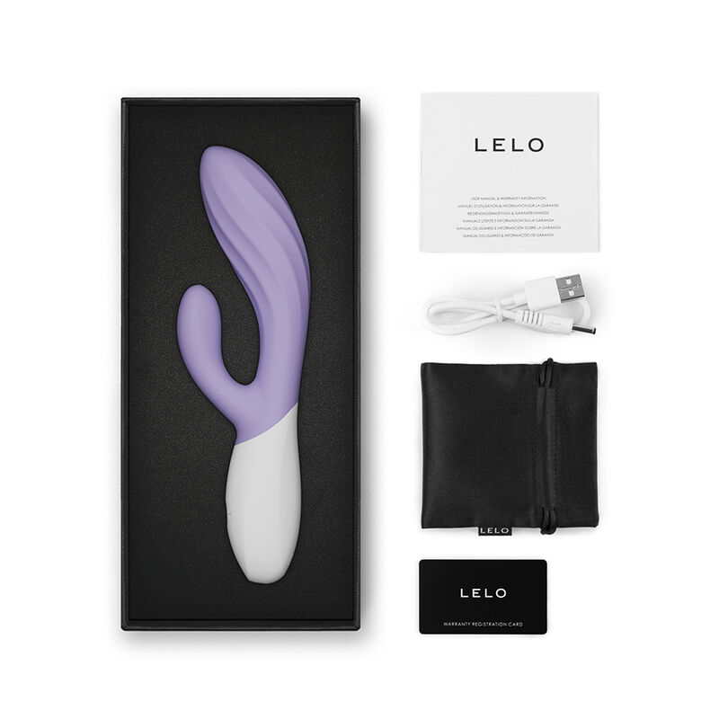 LELO - INA TWIST DOUBLE VIBRATOR RABBIT FOR G-SPOT AND CLITORIS LAVENDER - Imagen 5